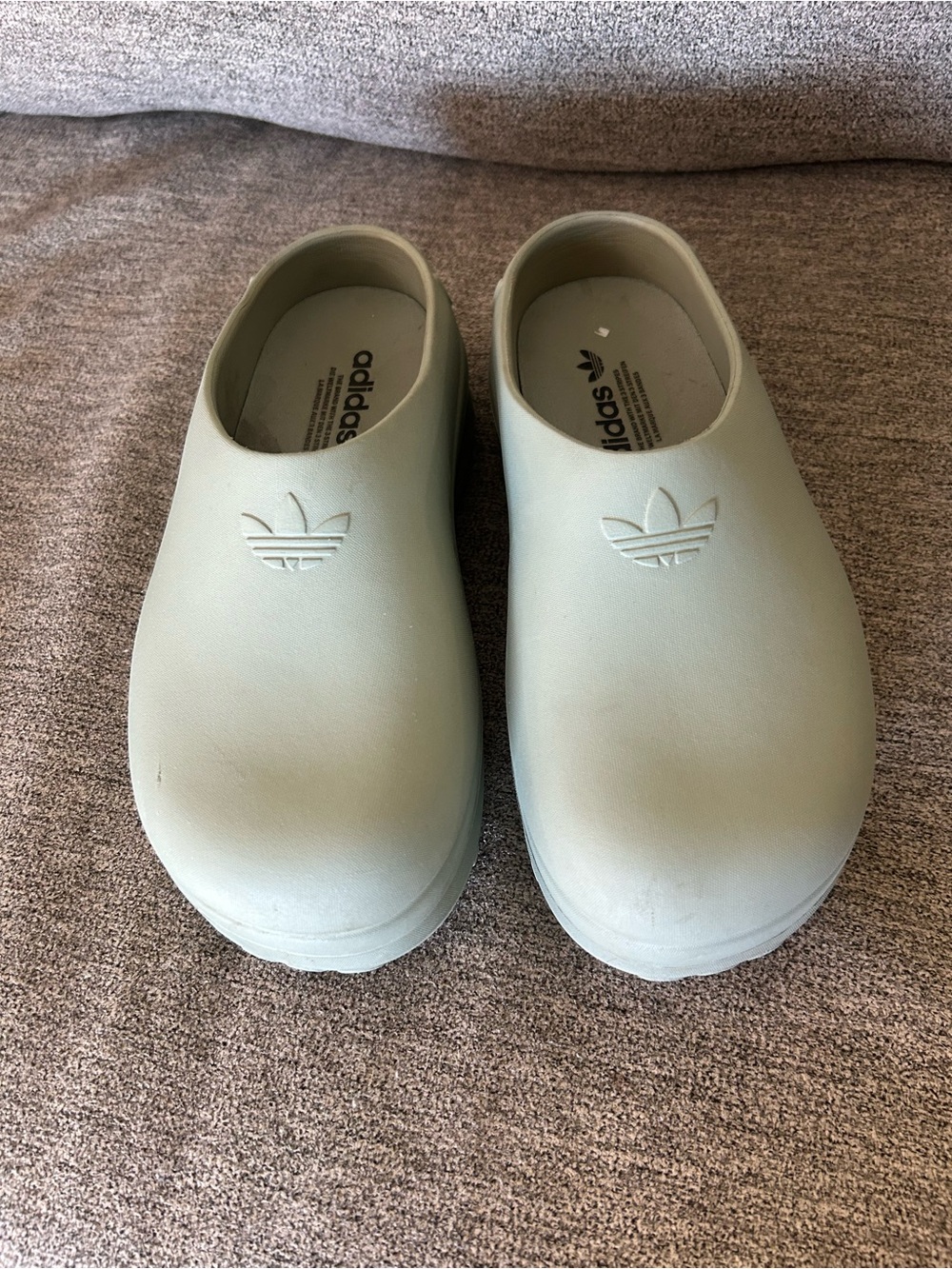 Adidas Adifom Stan Smith Platform Mule Clog Silver Green Womens Size 7 - Picture 5 of 12